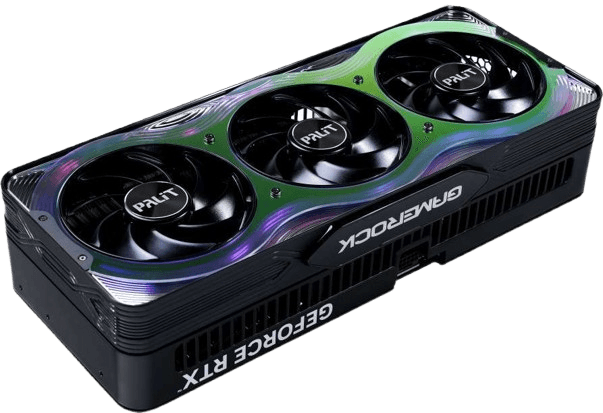 PALIT RTX 5070 Ti GameRock OC graphics card back view