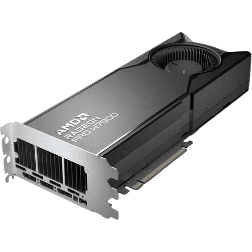 AMD Radeon Pro W7900 48GB graphics card back view