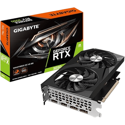Gigabyte RTX 3050 WINDFORCE OC 8GB front view