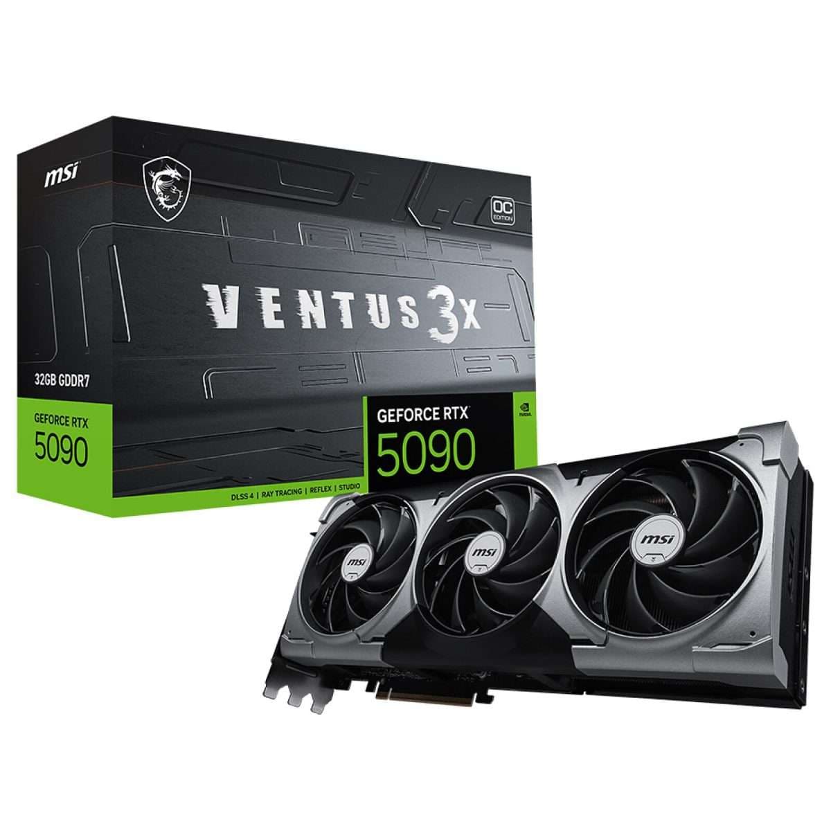 MSI RTX 5090 VENTUS 3X OC 32G graphics card box