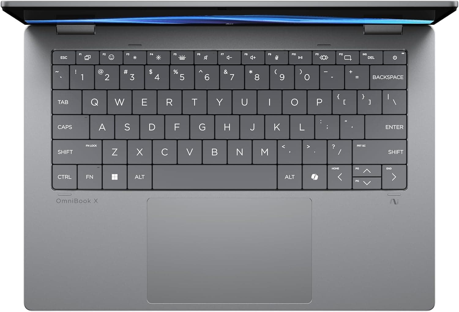 HP OmniBook X Flip backlit keyboard
