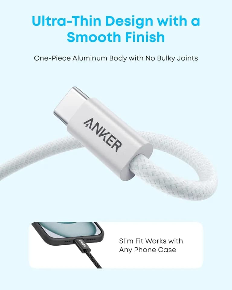 Anker Zolo braided USB-A to USB-C cable
