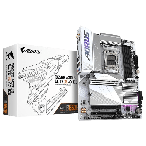 Gigabyte B650E Aorus Elite X AX ICE | AMD B650E | AM5 | DDR5 | Wi-Fi 6E | ATX