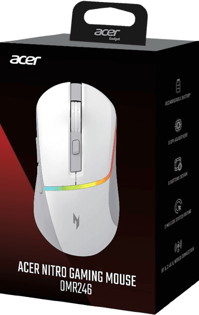 Acer Nitro OMR246 WT white gaming mouse