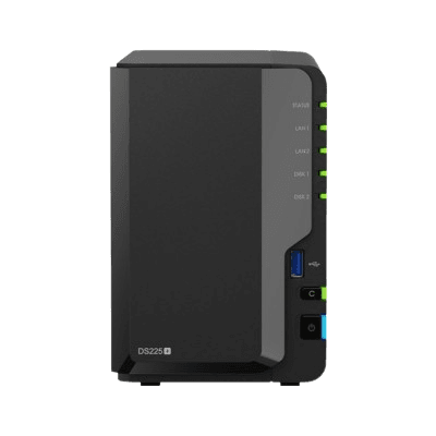 Synology DiskStation DS225+ | 2-Bay NAS | Intel Celeron J4125 | 2GB DDR4 | 2.5GbE