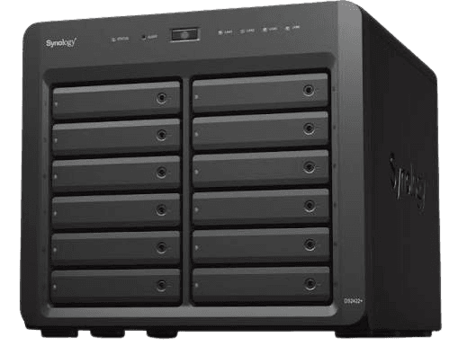 Synology DiskStation DS2422+ | 12-Bay NAS | AMD Ryzen V1500B | 4GB DDR4 ECC | 1GbE