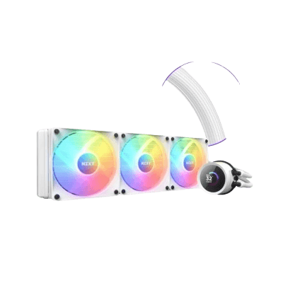 NZXT Kraken Plus 360 RGB V2 | White 360mm AIO CPU Cooler with 1.54" LCD