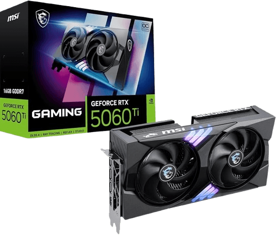 MSI GeForce RTX 5060 Ti 16GB GAMING GDDR7 Graphics Card