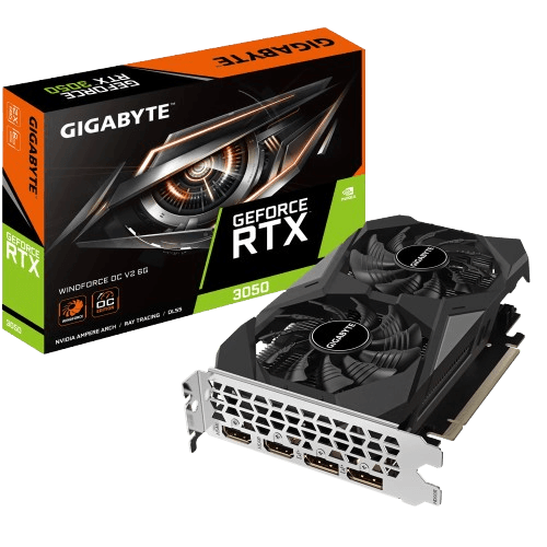 Gigabyte GeForce RTX 3050 WINDFORCE V2 6GB GDDR6 Graphics Card