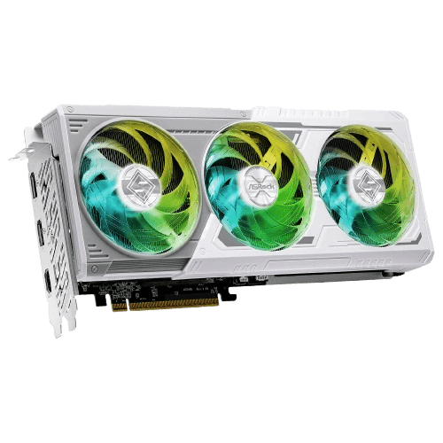 ASRock RX 9060 XT Steel Legend 16GB graphics card back view
