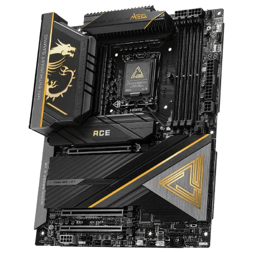 MSI MEG Z890 ACE motherboard angle view