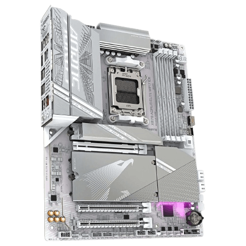 Gigabyte X870 AORUS ELITE WIFI7 ICE motherboard view