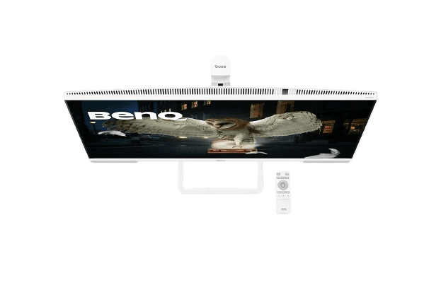 BenQ white 32 inch 4K monitor with built-in speakers